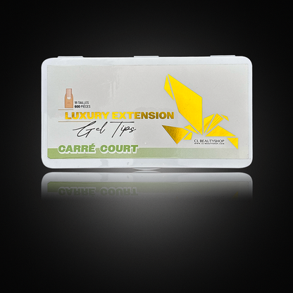 Boîte de 600 capsules forme CARRÉ COURT en gel (11 tailles)