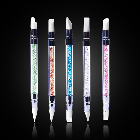 5 Stylos strass pour poudre , chrome